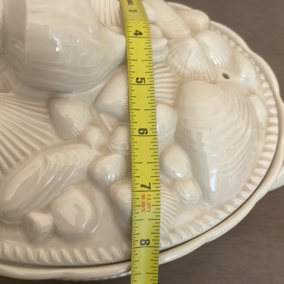 Carbone Porcelain Sea Shells on Basket Tureen Casserole